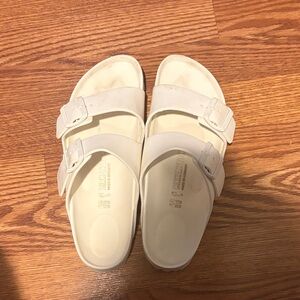 Women’s Birkenstock Arizona White EVA Double Buckle Slide Sandals